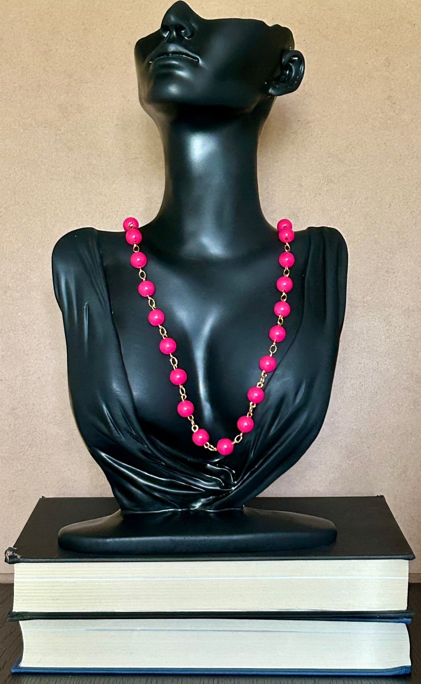 Pink Static Necklace